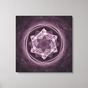 Toile Fractal Violet Grisâtre Abstrait