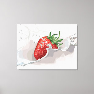 Toile Fraise et crème