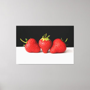 Toile Fraises Black Ov Blanc 60x40(150x100cm) waccn