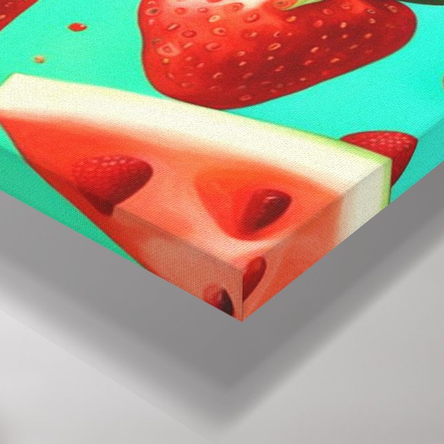 Toile Fraises Et Pastèque (Coin(Bas))