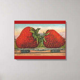 Toile Fraises Giant Fruit Antique Fruit Amusant
