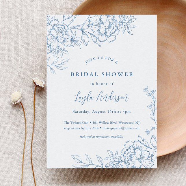 TOILE FRANÇAIS Invitation de douche nuptiale (Créateur téléchargé)