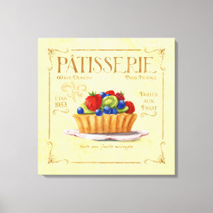 Toile française de décor de cuisine, tarte color