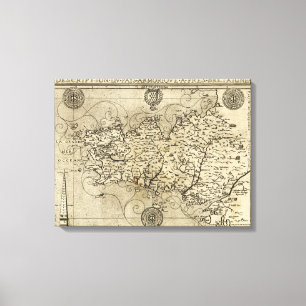 Toile FrancePanoramic MapFrance