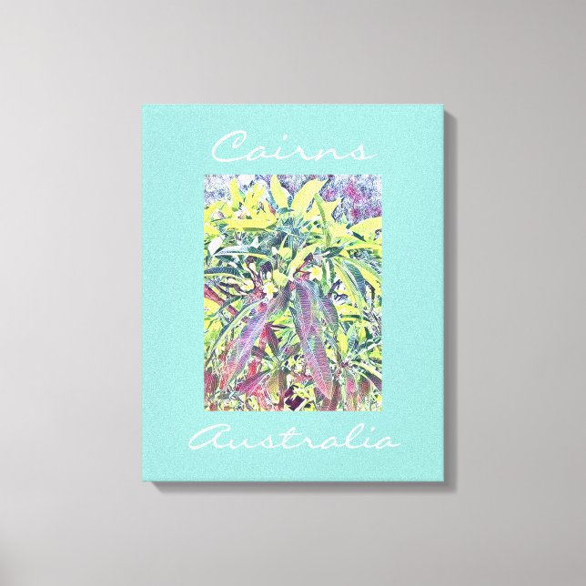 Toile Frangipani Tree Cairns Australie tropicale (Recto)