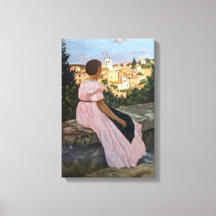 Toile Frédéric Bazille - La Robe Rose
