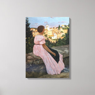 Toile Frederic Bazille - La robe rose