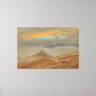 Toile Frederic Edwin Church - Paysage d'hiver, Vue de