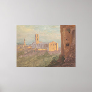 Toile Frederic Edwin Church - Ville italienne ou suisse