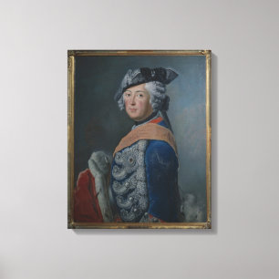 Toile Frederick II le grand de la Prusse, après 1753