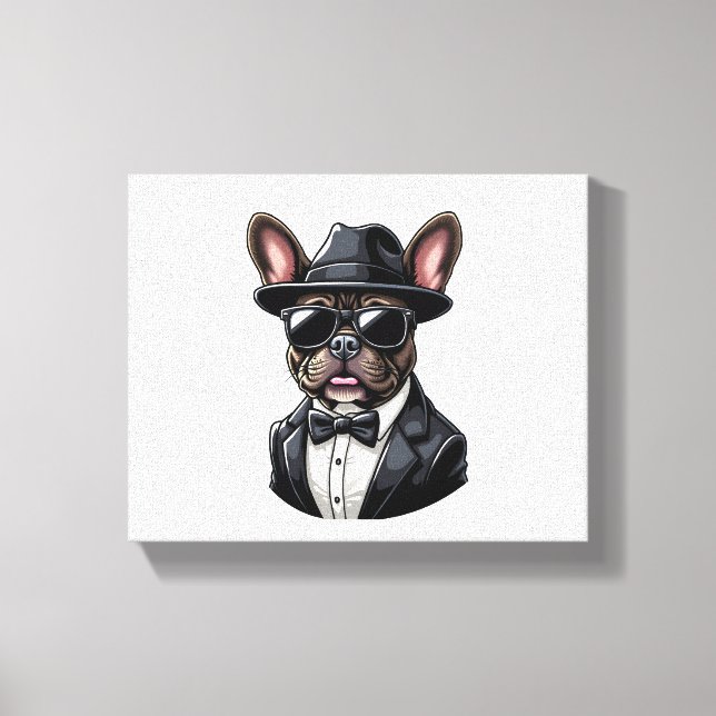 Toile Frenchie The Gangster (Recto)