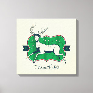 Toile Frida Kahlo   les cerfs communs blessés