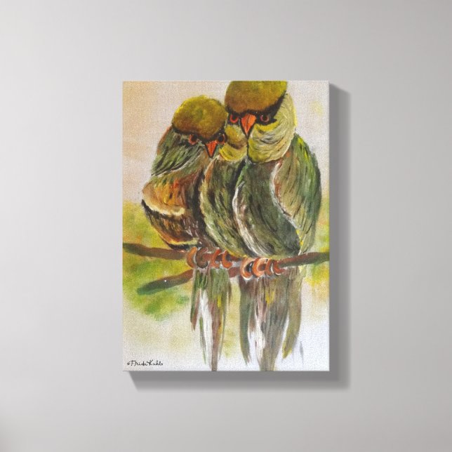 Toile Frida Kahlo Oiseaux peints (Recto)