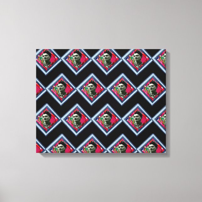 Toile Frida Kahlo Retro Denim Diamond (Recto)