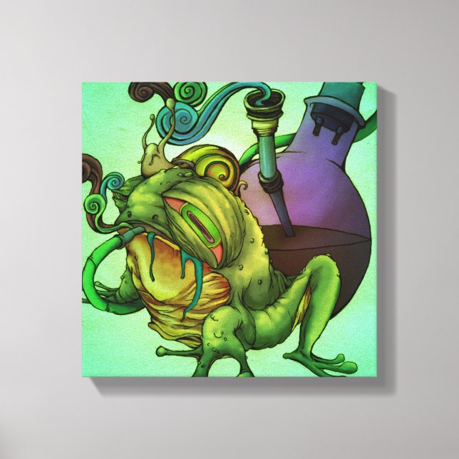 Toile Frog & Bong (Green) (Recto)