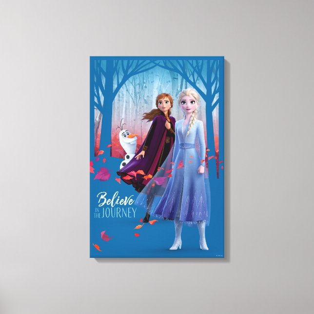 Toile Froid 2 : Elsa, Anna, & Olaf | Croire (Recto)