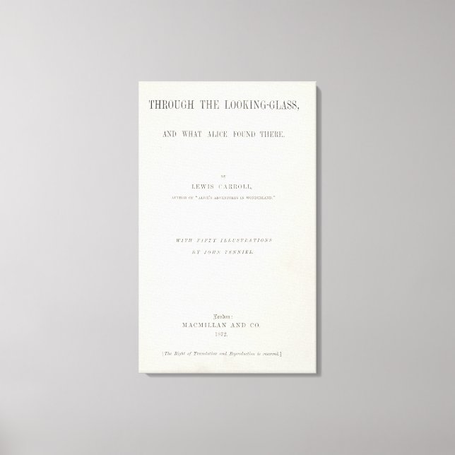 Toile Frontispiece à "Alice à travers le regard" (Recto)