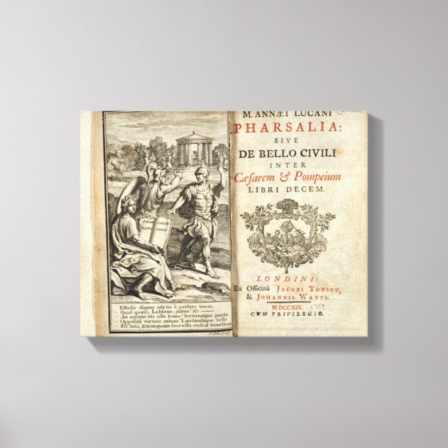 Toile Frontispiece à 'Pharsalia' (Recto)