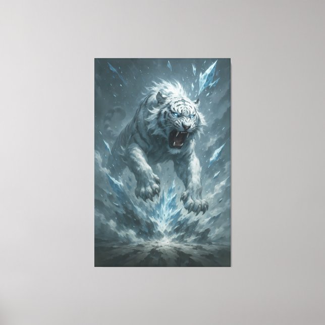 Toile Frost White Tiger – Emperor of the Frozen Realm –  (Recto)