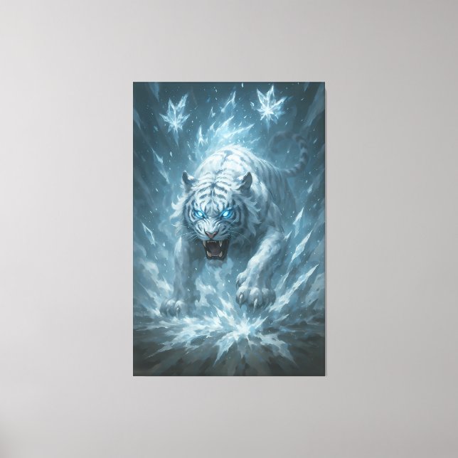 Toile Frost White Tiger – Emperor of the Frozen Realm –  (Recto)