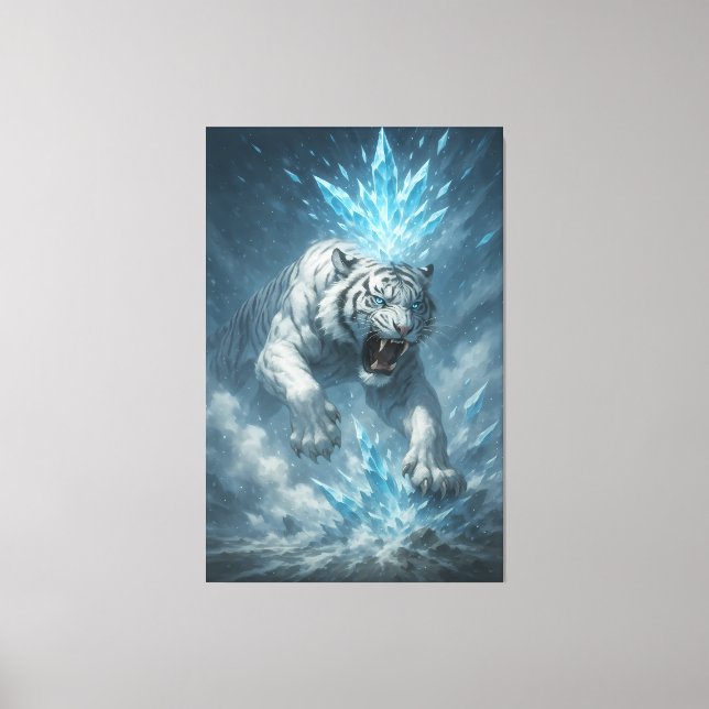 Toile Frost White Tiger – Emperor of the Frozen Realm –  (Recto)