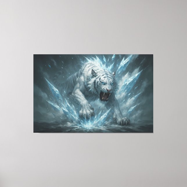 Toile Frost White Tiger – Emperor of the Frozen Realm –  (Recto)
