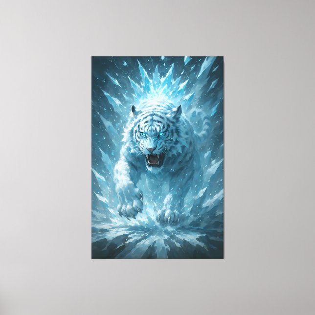 Toile Frost White Tiger – Emperor of the Frozen Realm –  (Recto)