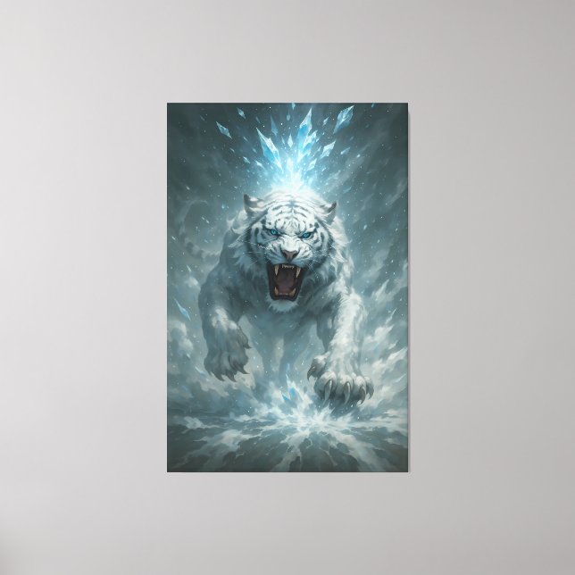 Toile Frost White Tiger – Emperor of the Frozen Realm –  (Recto)