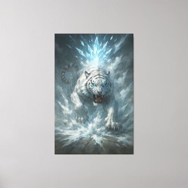 Toile Frost White Tiger – Emperor of the Frozen Realm –  (Recto)