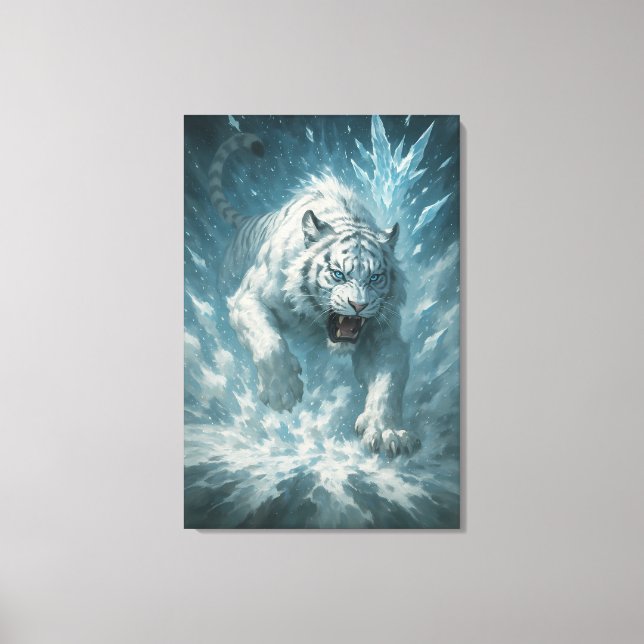 Toile Frost White Tiger – Emperor of the Frozen Realm –  (Recto)