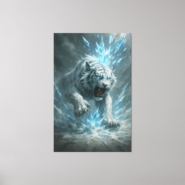 Toile Frost White Tiger – Emperor of the Frozen Realm –  (Recto)