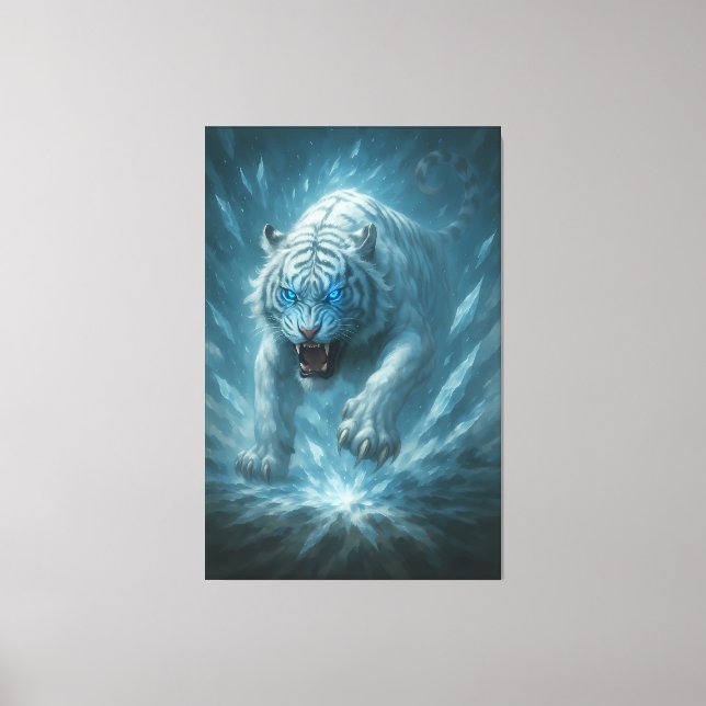Toile Frost White Tiger – Emperor of the Frozen Realm –  (Recto)