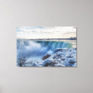 Toile Frosty Niagara Falls Morning Photo Canvas Pri