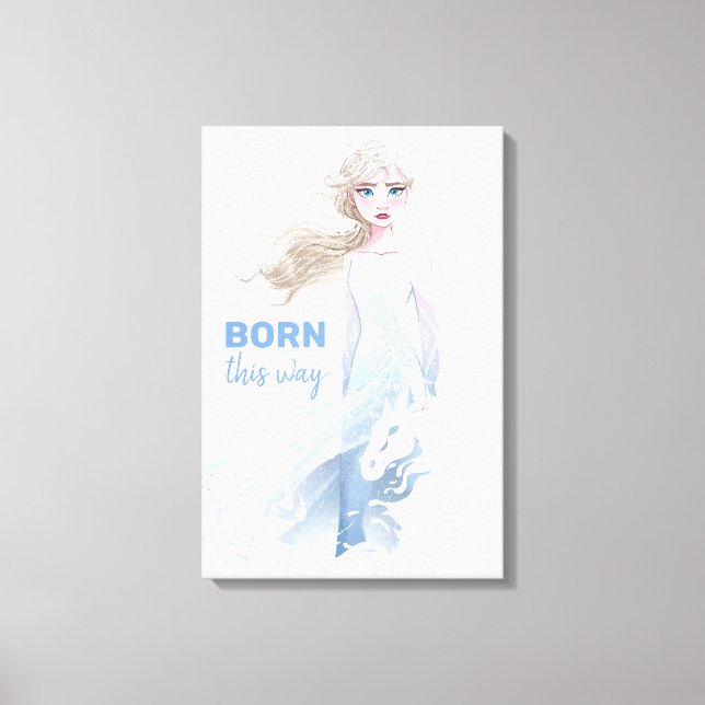 Toile Frozen 2 : Illustration de l'aquarelle Elsa (Recto)