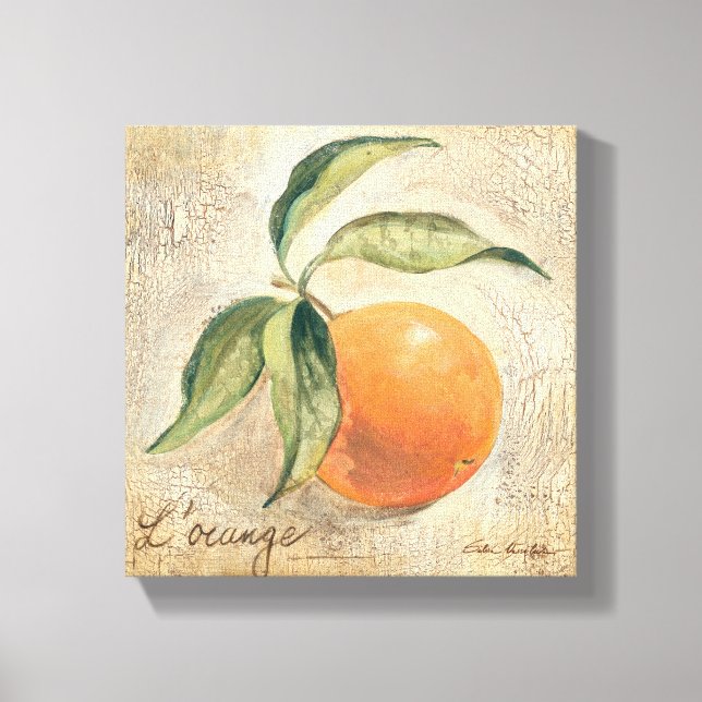 Toile Fruits ronds et orange (Recto)