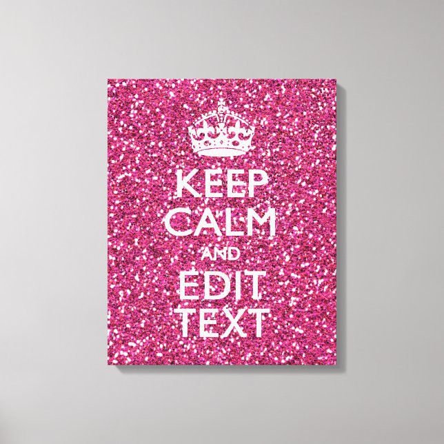 Toile Fuchsia Rose Conserver Le Calme Avoir Votre Texte (Recto)