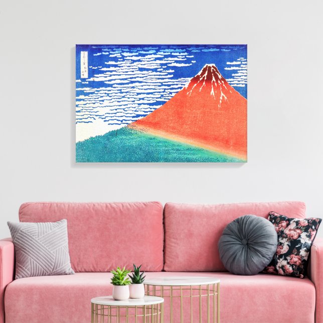 Toile Fuji rouge | Hokusai | (Insitu(Salon))