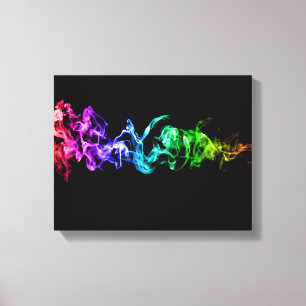 Toile Fumée Abstraite colorée - Un arc-en-ciel dans le C