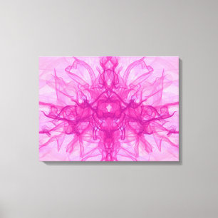 Toile FUMÉE ROSE - Art fractal moderne et abstrait -