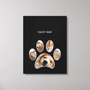 Toile Fun Simple Paw Prince Custom Pet Photo Collage