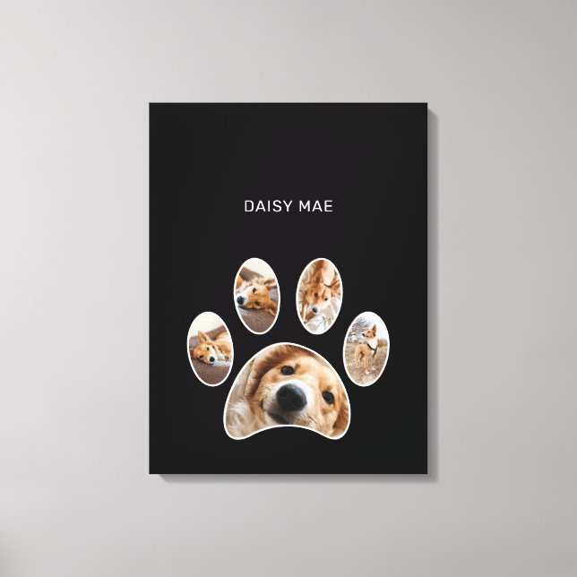 Toile Fun Simple Paw Prince Custom Pet Photo Collage (Recto)