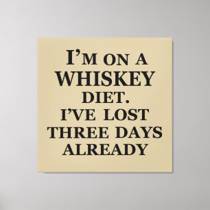 Toile Funny whisky cite les paroles de whisky humour