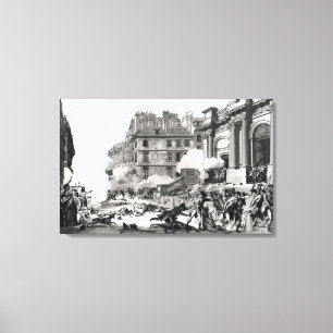 Toile Fusillade avant église de St Roch à Paris