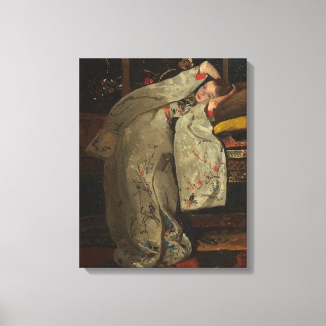 Toile G.H. Breitner, Girl in a White Kimono - Fine Art (Recto)