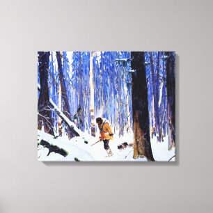 Toile Gagnon - Trapper dans les bois