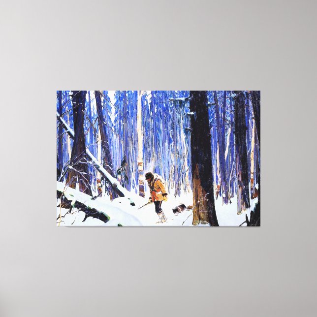 Toile Gagnon - Trapper dans les bois (Recto)