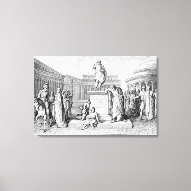 Toile Gaius Gracchus pleurant devant son père (Recto)