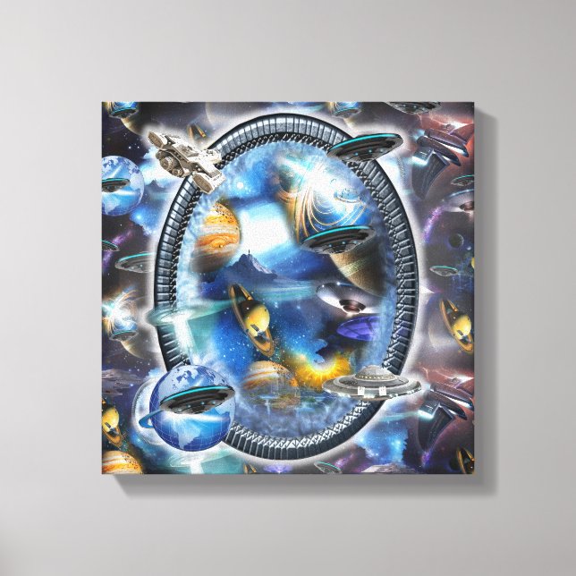 Toile Galaxy Visiteurs dans l'espace (Recto)