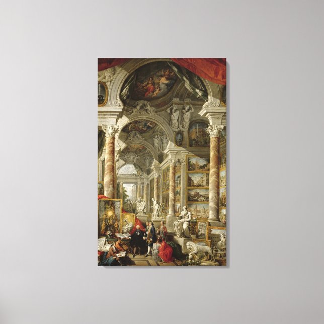 Toile Galerie avec vues sur Rome moderne, 1759 (Recto)