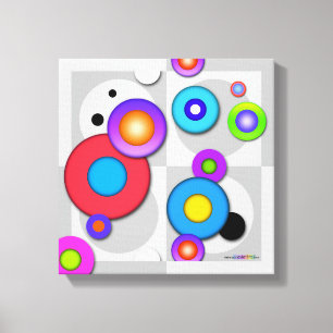Toile Galerie Wrap CANVAS IMPRIMER CERCLES Pop Art